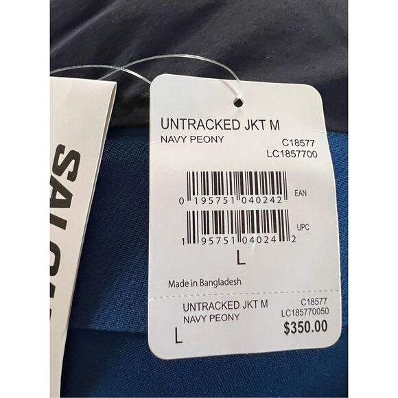 Salomon Men's Navy Peony Waterproof Hooded Untracked Jacket Size Large NWT - Picture 6 of 6